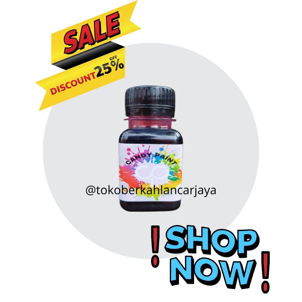 (OLES) 50 ML CANDY PAINT PEWARNA LOGAM CHROME CAT OLES LOGAM CHROME MULTIWARNA