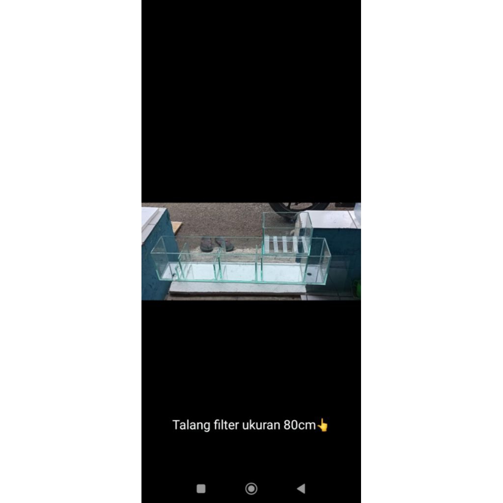 talang filter kaca 80 cm