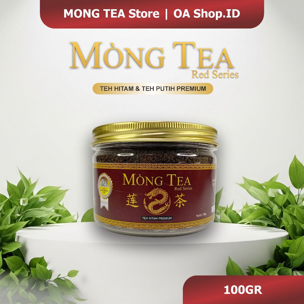 Mong Tea Teh Hitam Premium Teh Putih Murni 100gr Original - Teh Kesehatan Herbal Berkhasiat Liong Te