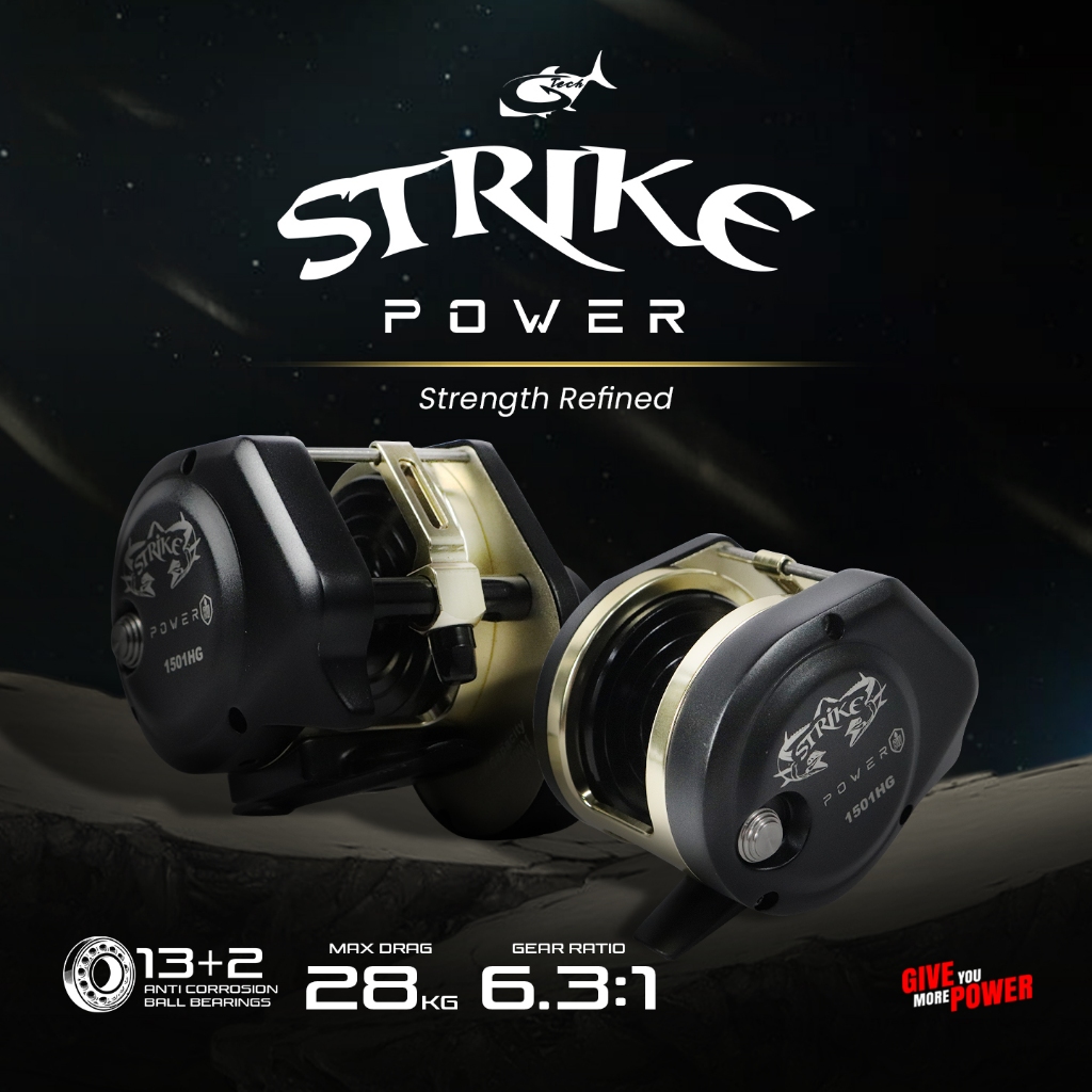 Reel OH G-Tech Strike Power New 2026 | 1501 - 3001HG | Anti Corrosion BB | Galeri Mancing