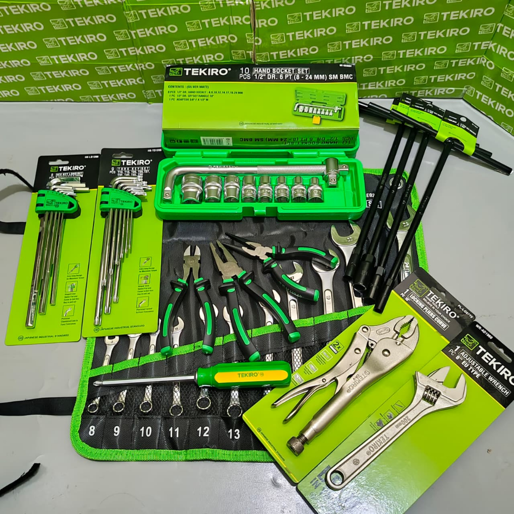 TEKIRO Paket Bengkel Full Set / Alat Kunci Motor Mobil / Perkakas Bengkel / Tools Set tekiro / Kunci