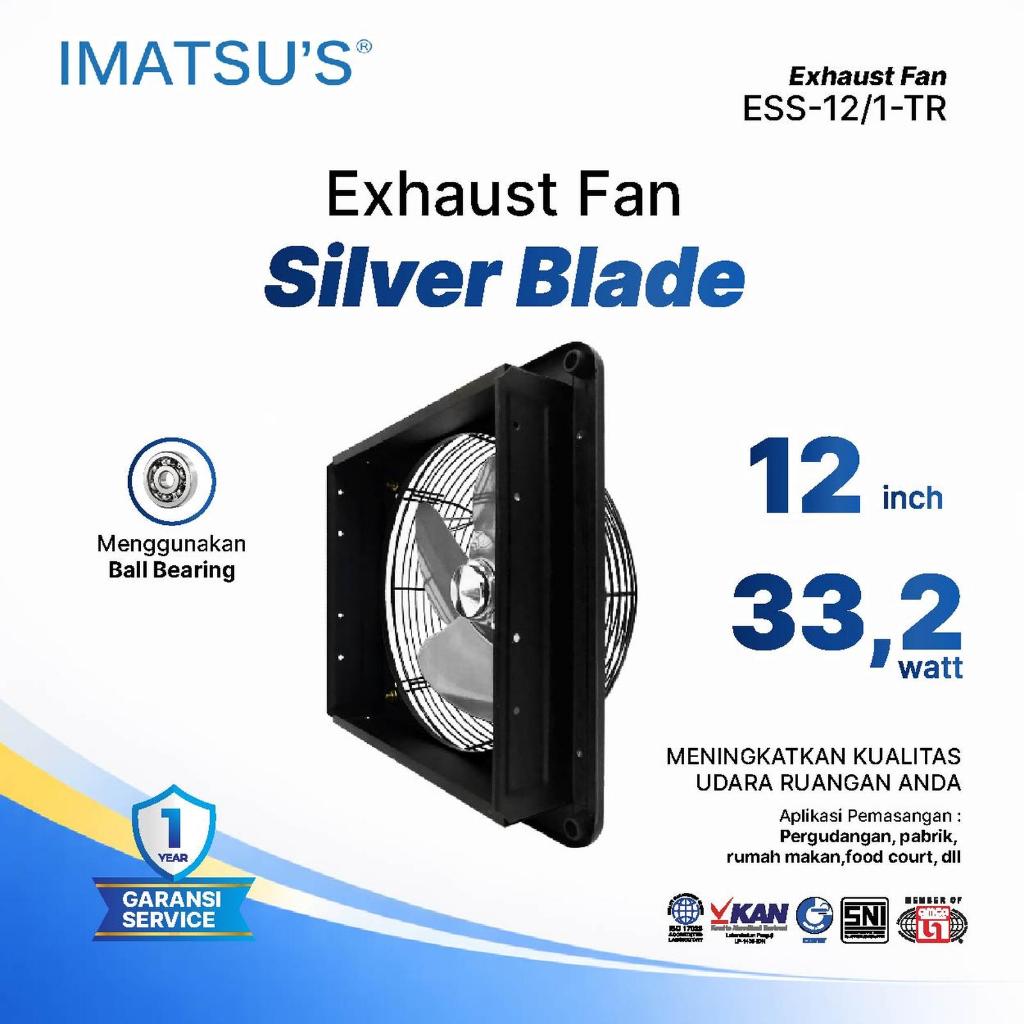 IMATSU'S Exhaust Fan 12 Inch Dinding Tembok Besi Imatsu Kipas Rumah Industri