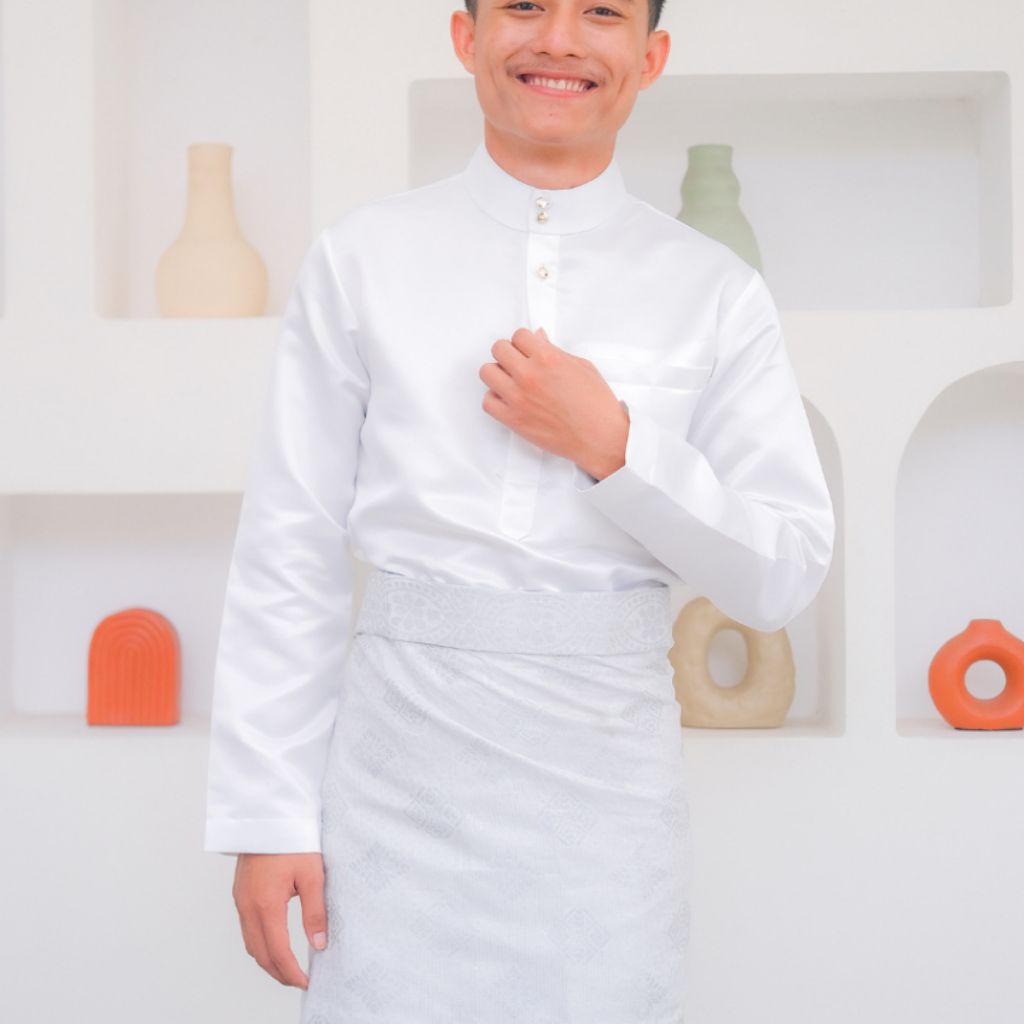 SETELAN BAJU KOKO MELAYU PRIA TELUK BELANGA SET BAJU KURUNG AKAD NIKAH MELAYU PRIA  KANCING 5