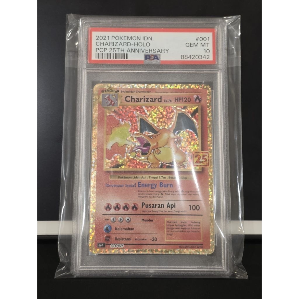 Pokemon TCG Charizard 25th Anniversary IDN PSA 10