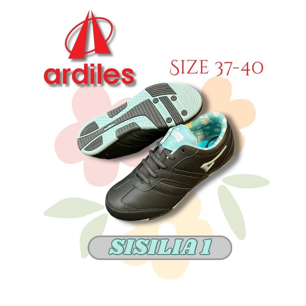 Sepatu Sport Wanita ARDILES warna abu abu - Biru Aquatic
