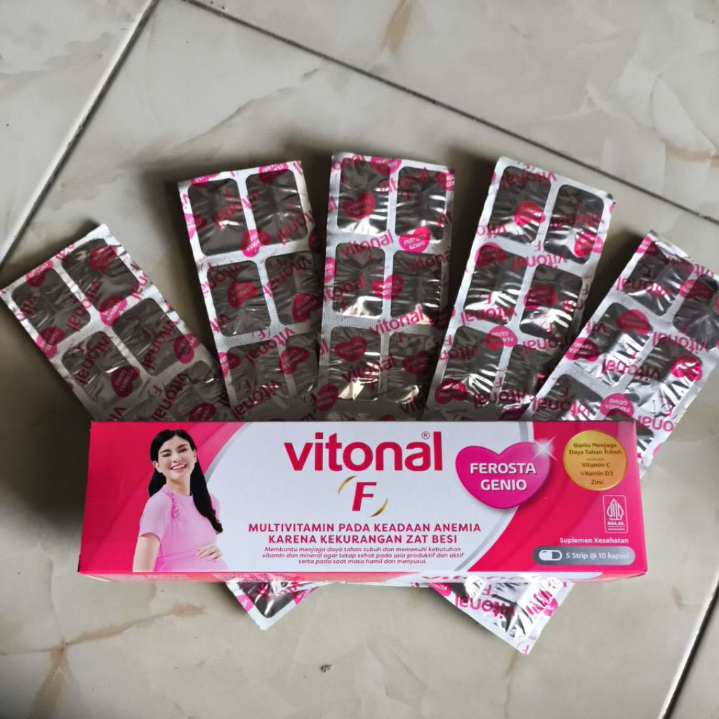 Vitonal F ferosta genio isi 50kapsul multivitamin zat besi
