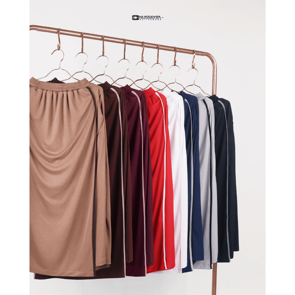 Nusseyba Taza Skirt Bahan Dry Fit (Hanya Bawahan) Rok Celana Olahraga Rok Celana Wanita Muslimah (Ro