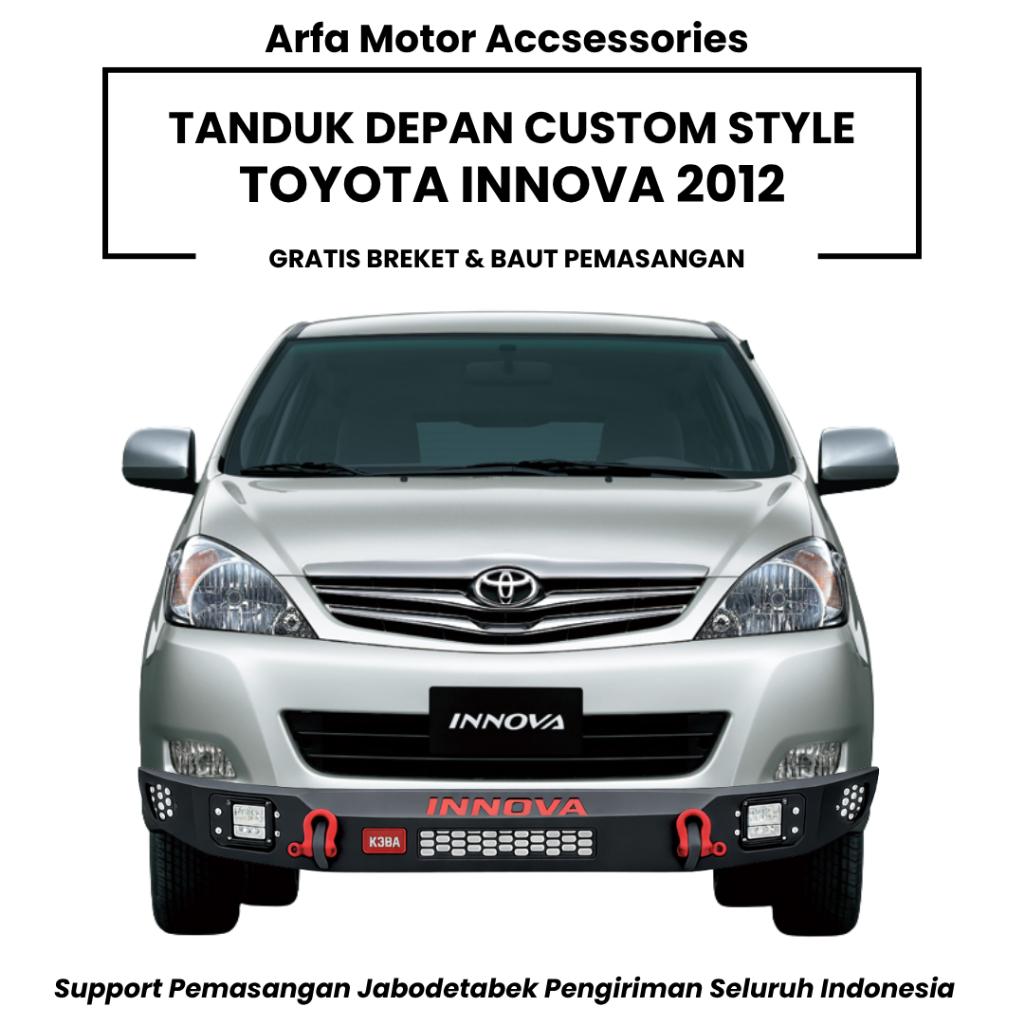 Tanduk depan innova 2012 custom towing pengaman pelindung bemper anti karat