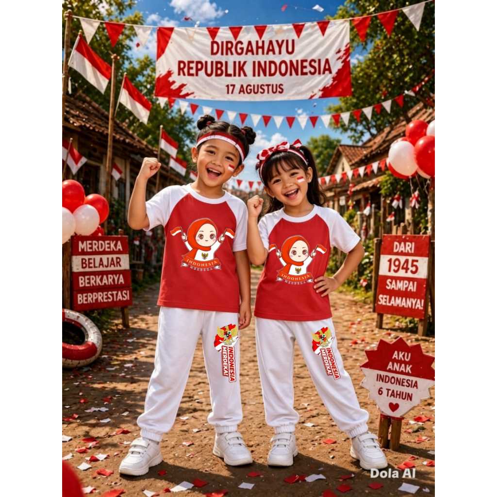 Setcel Hut Ri Ke 78 Termurah Srtlan Anak Import Detelan Baju Celama Lomba Kemerdekaan Indonesia Ana 