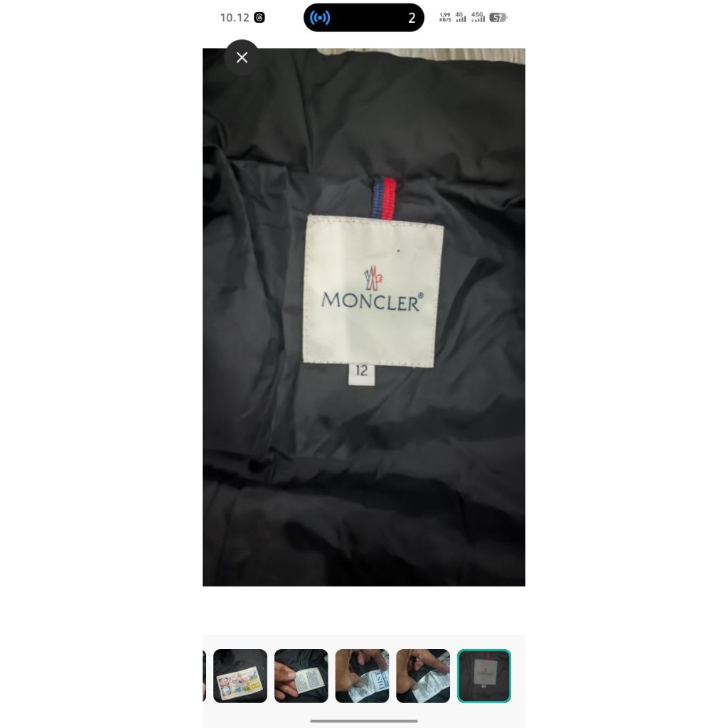 jaket anak vintage moncler bulu angsa