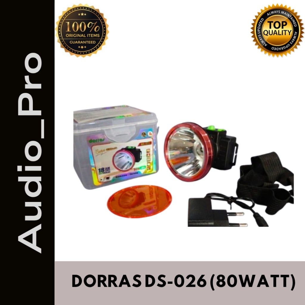Senter Kepala Dorras DS-026 80 watt Senter kepala doras 80 watt