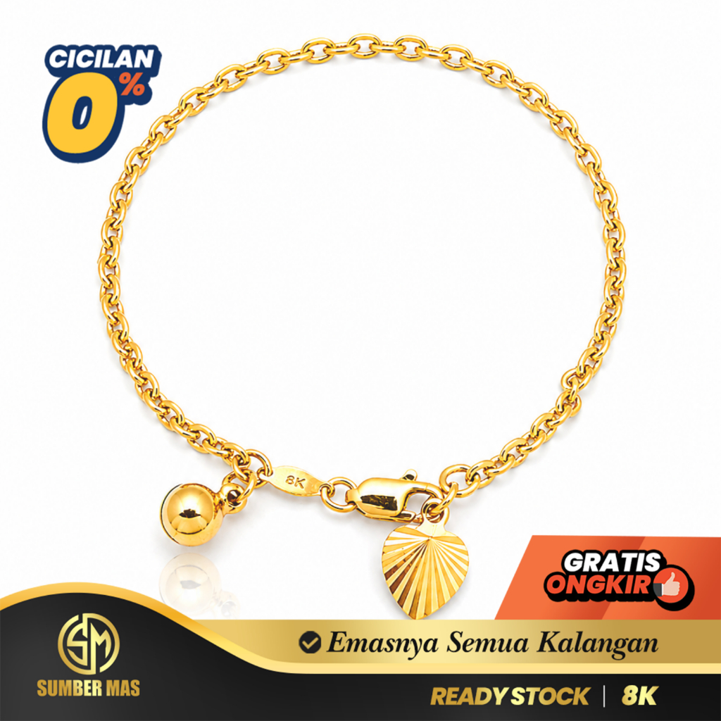 SUMBER MAS - Gelang Rante Emas Cassano Anak Fashion 8K
