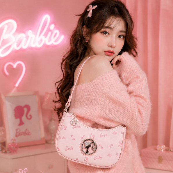 [Barbie Collection] -Tas Barbie Wanita Premium Kawaii Shoulder Bag Pink