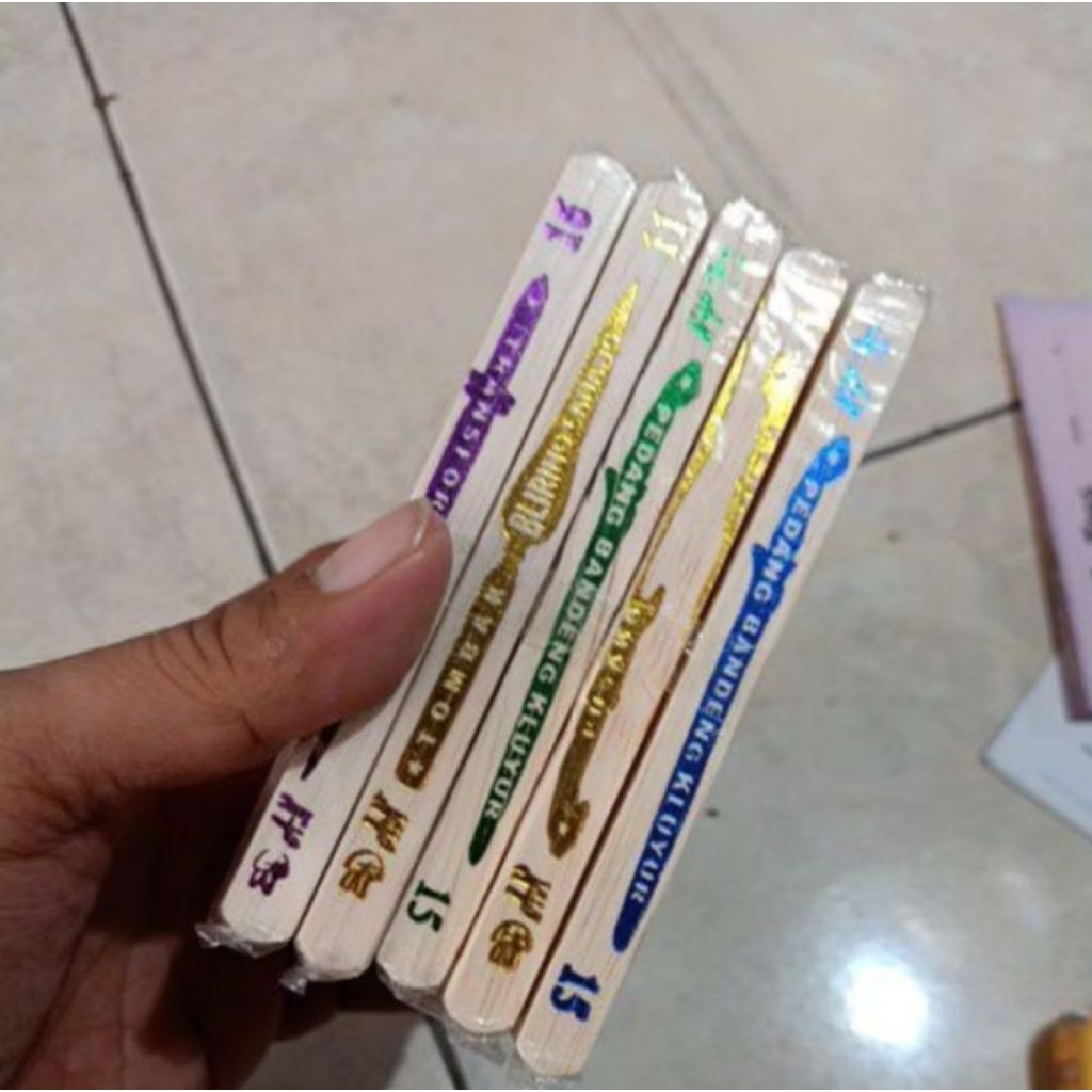 Stik kayu es krim tinta sablon isi -+ 100-250 pcs mainan anak ringan