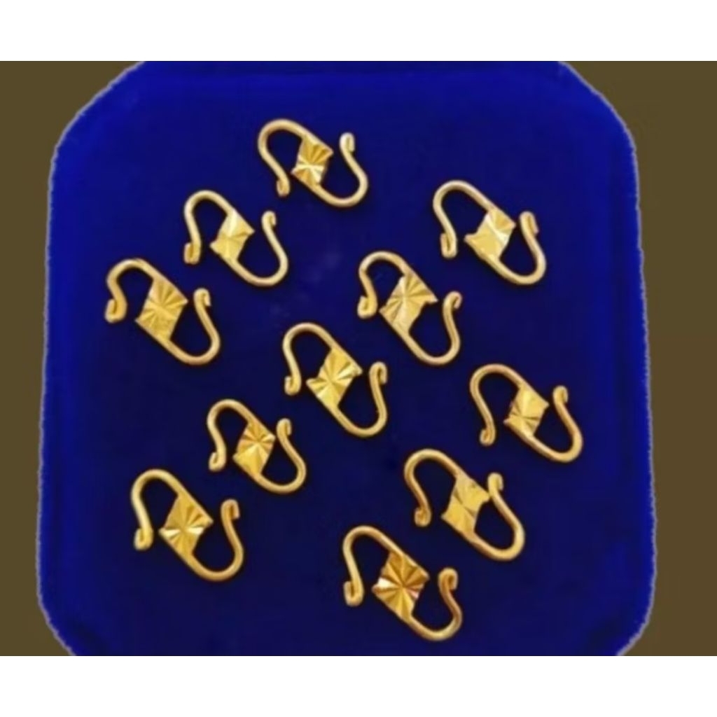 3 pcs kokot atau pengakit S gelang kalung titanium emas
