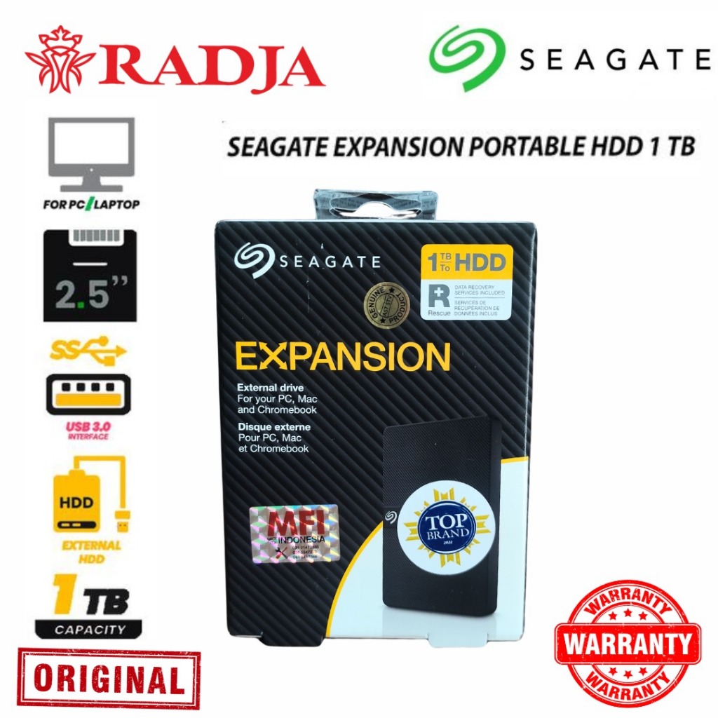 Seagate Expansion Hardisk Eksternal 1TB Original