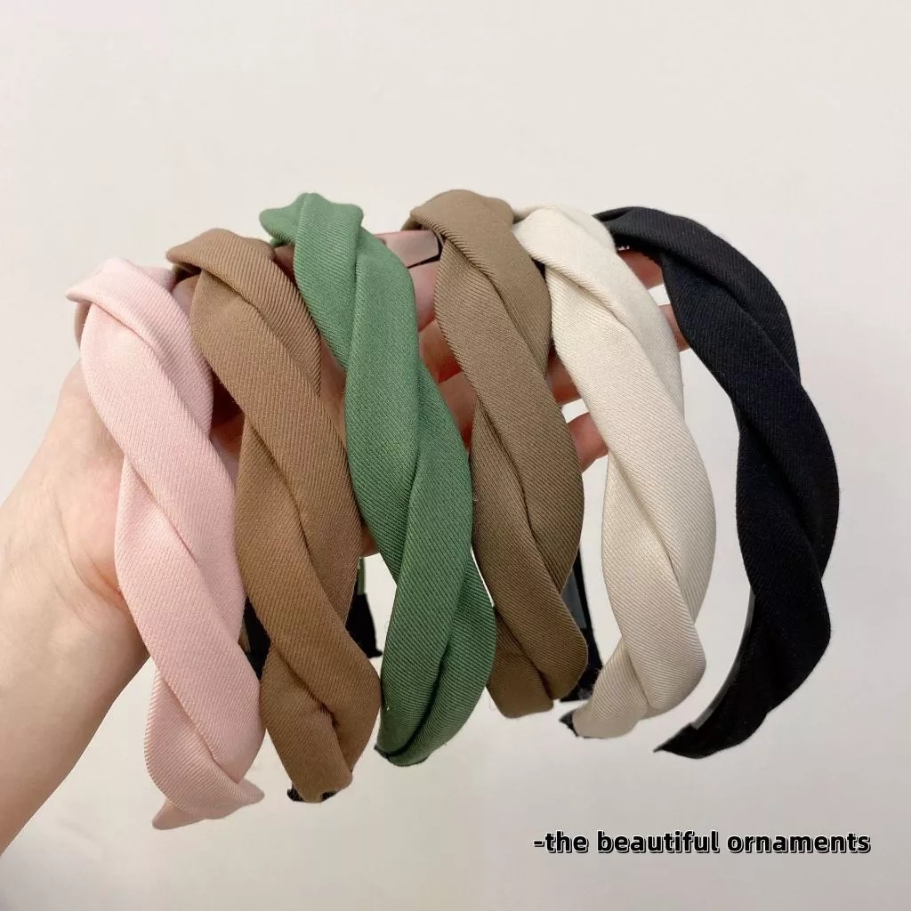 Bando Kepang Korea Wanita Motif Polos
