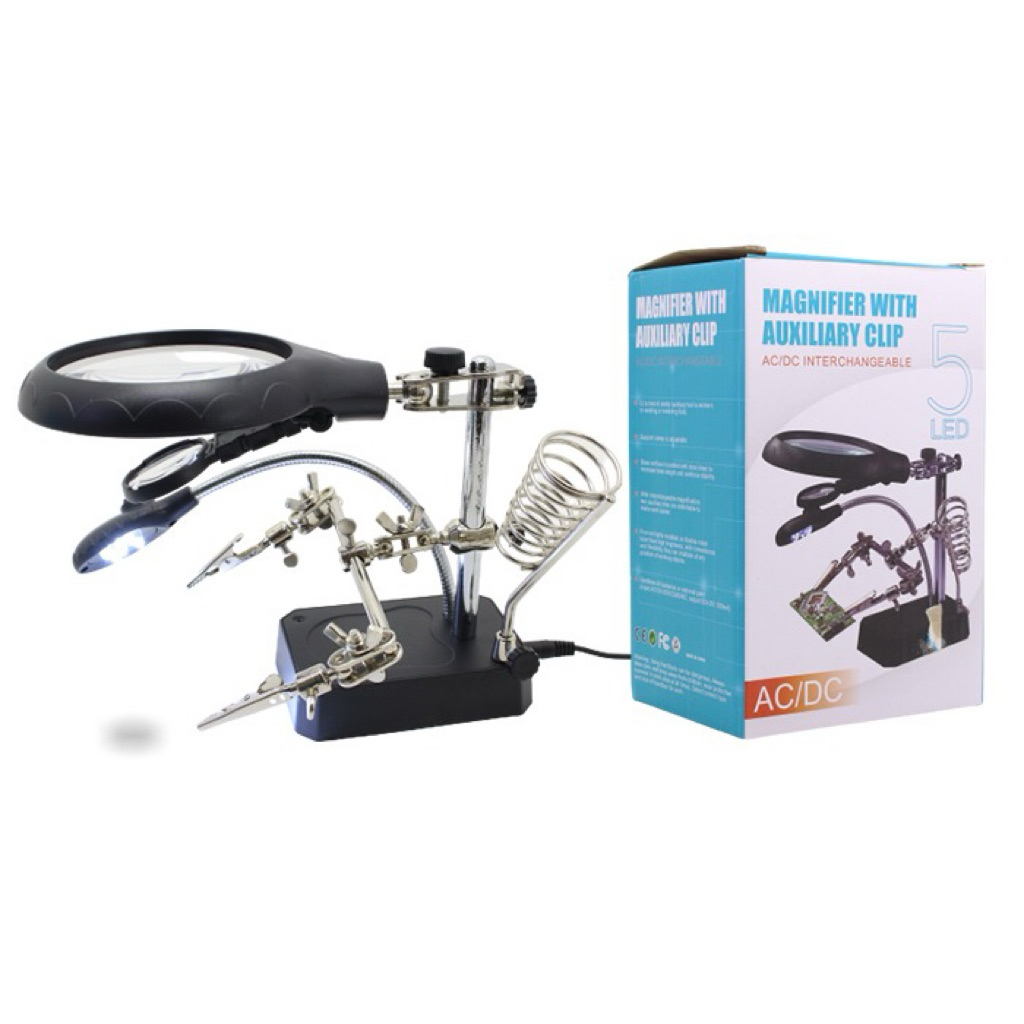 Tatakan solder+ kaca pembesar type Te800