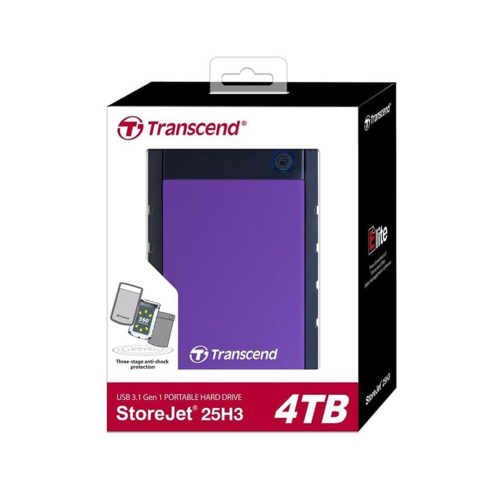 Transcend Storejet 25 H3 4TB - Antishock USB 3.0