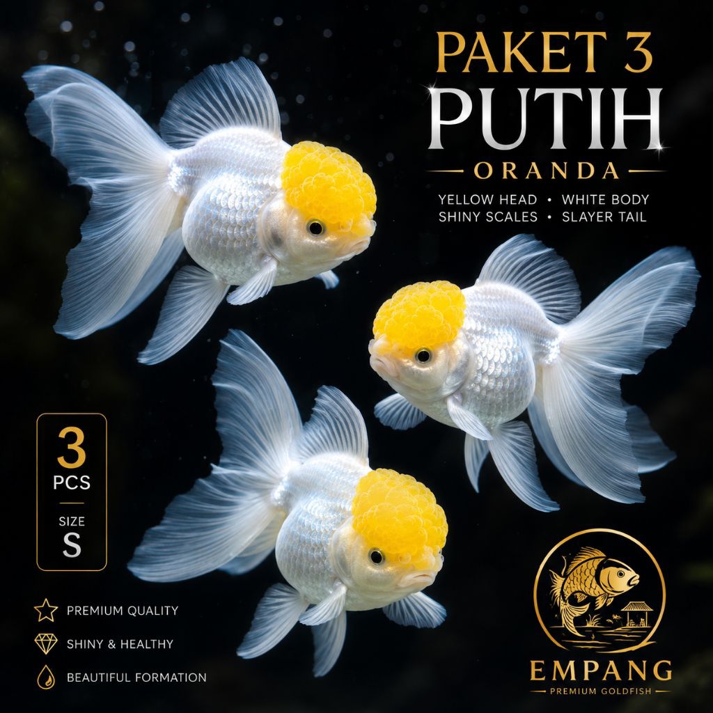 Koki Oranda Putih Albino hiasan Aquarium Aquascape