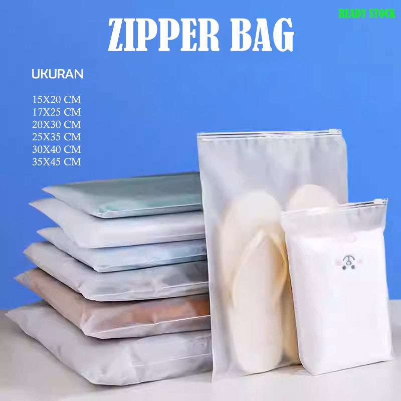ZIPPER BAG/PLASTIK ZIPPER/PLASTIK ZIPLOCK DOFF TEBAL SERBAGUNA