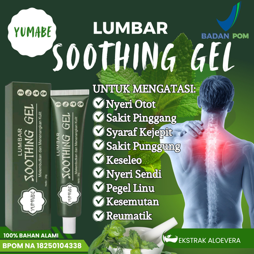 [ORIGINAL] YUMABE Salep Lumbar Soothing Gel Obat Nyeri Otot,Sakit Pinggang,Syaraf Kejepit,Keseleo,Re