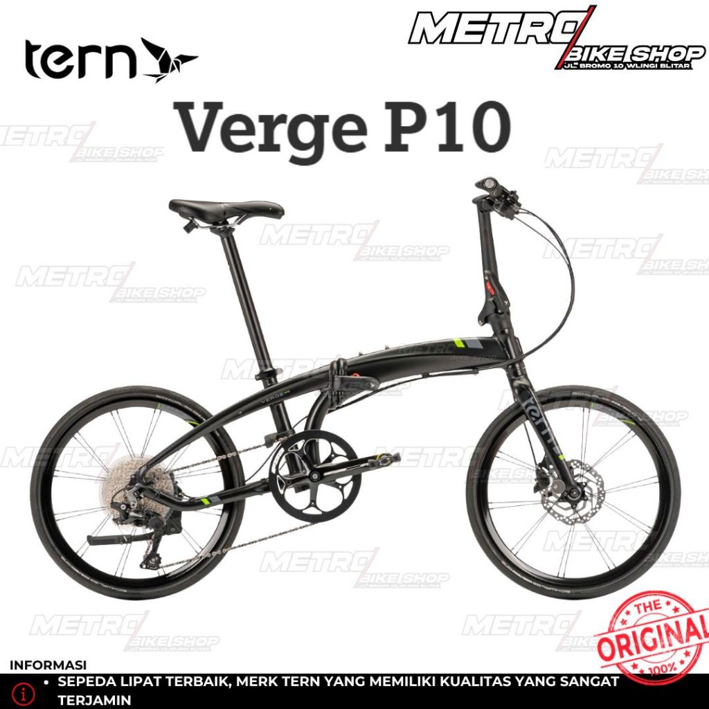 Tern Verge P10 Folding Bike Sepeda lipat Tern P10 Original Baru