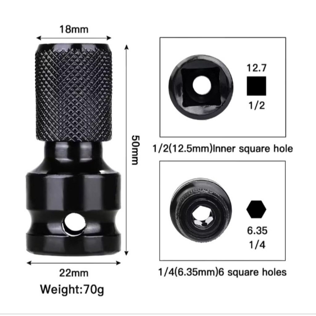 Adaptor Impact Wrench 1/2