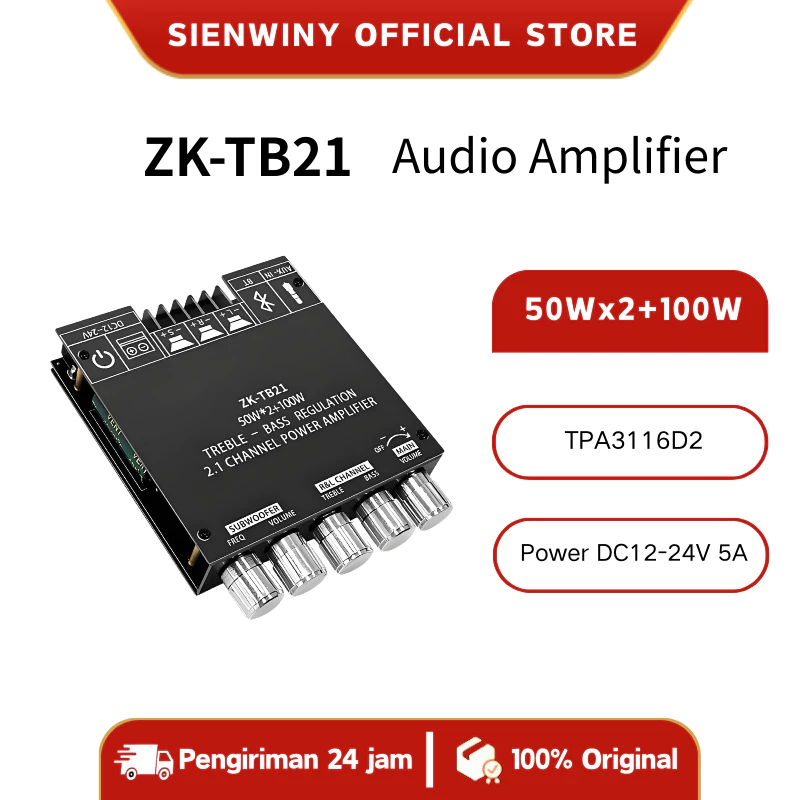SIENWINY ZK-TB21/ZK-MT21/ZK-HT21 Bluetooth 5.0 Amplifier 2.1 Channel 200W