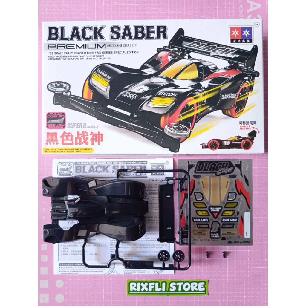 Body Tamiya KIT DAXING Series BLACK SABER PREMIUM Dapat Box nya Part Copotan KIT DAXING