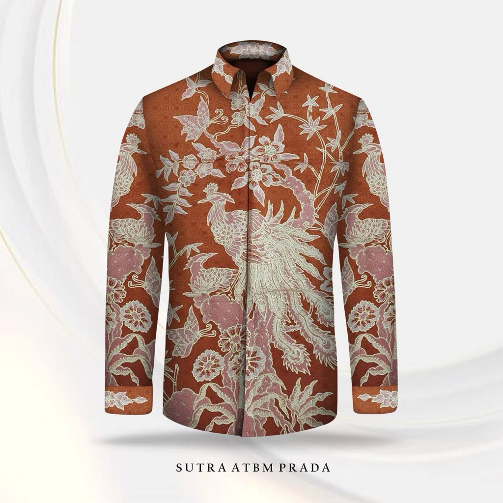 Kain Batik Tulis Sutra Prada Premium Pola Kemeja - RR014