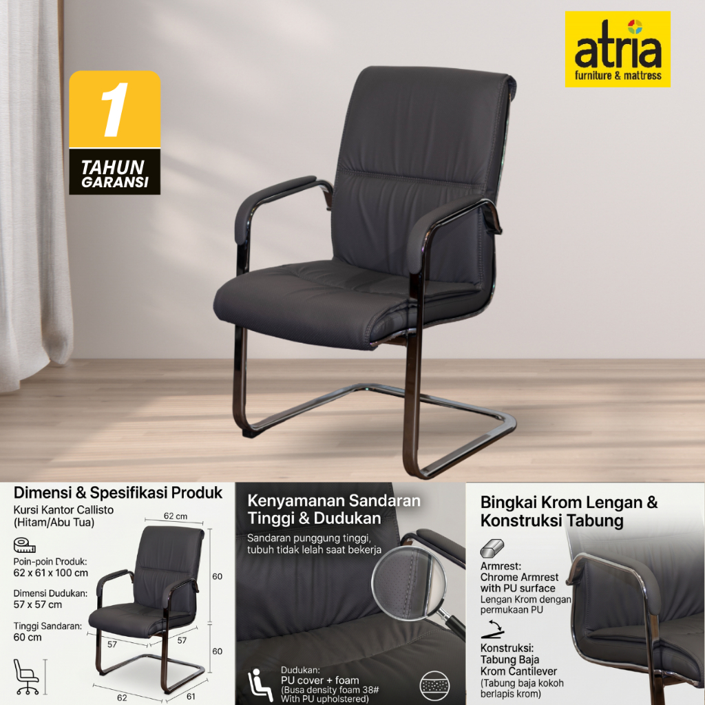 Atria Kursi Kantor Callisto Visitor Chair