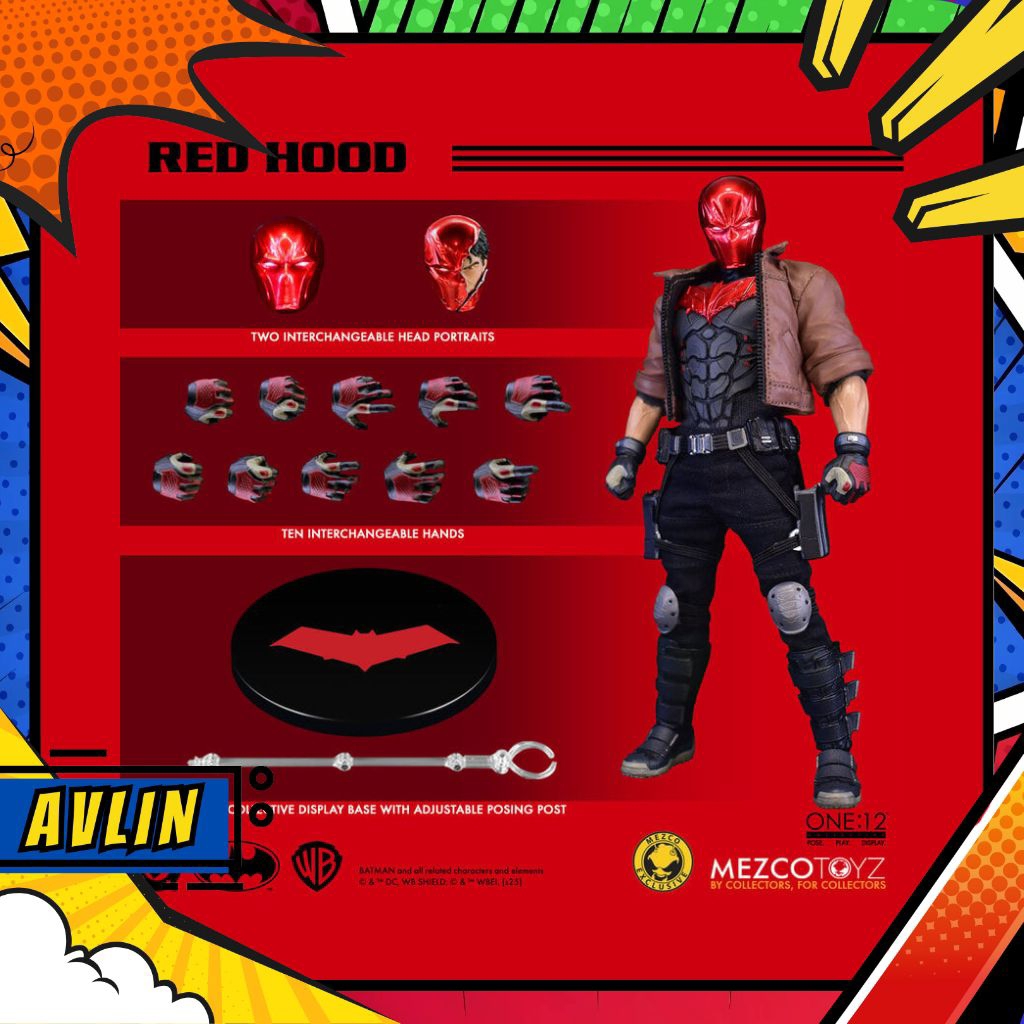 Mezco Toys Red Hood Jason Todd Batman MIB OFC