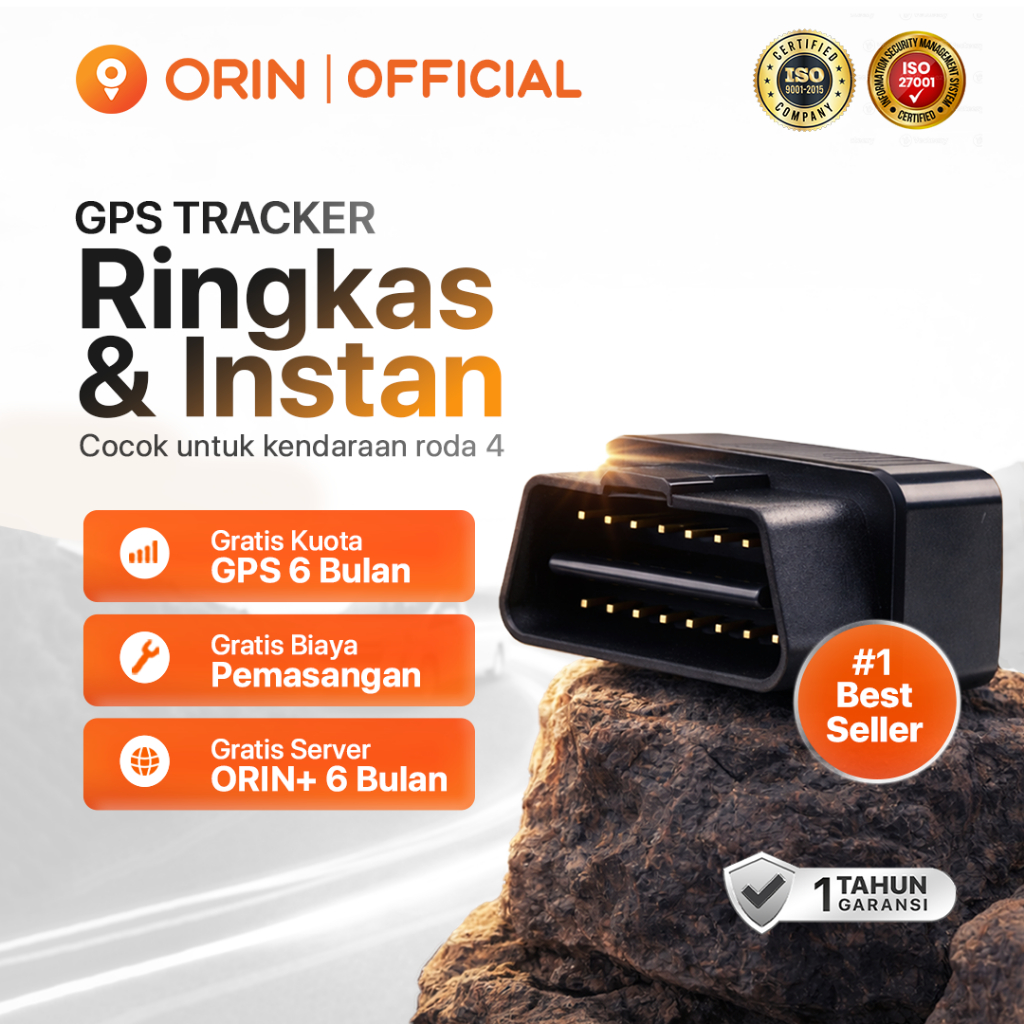 ORIN OBU D - PAKET GPS Tracker Mobil PLUG & PLAY EASY Alat Pelacak Mini Tracking Tanpa Kabel
