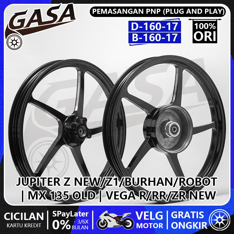 VELG BIKINGBOY PALANG 5 CNC RING 17 Untuk Jupiter Z New/Z1/Burhan/Robot, MX 135 Old, Vega R/Rr/Zr Ne