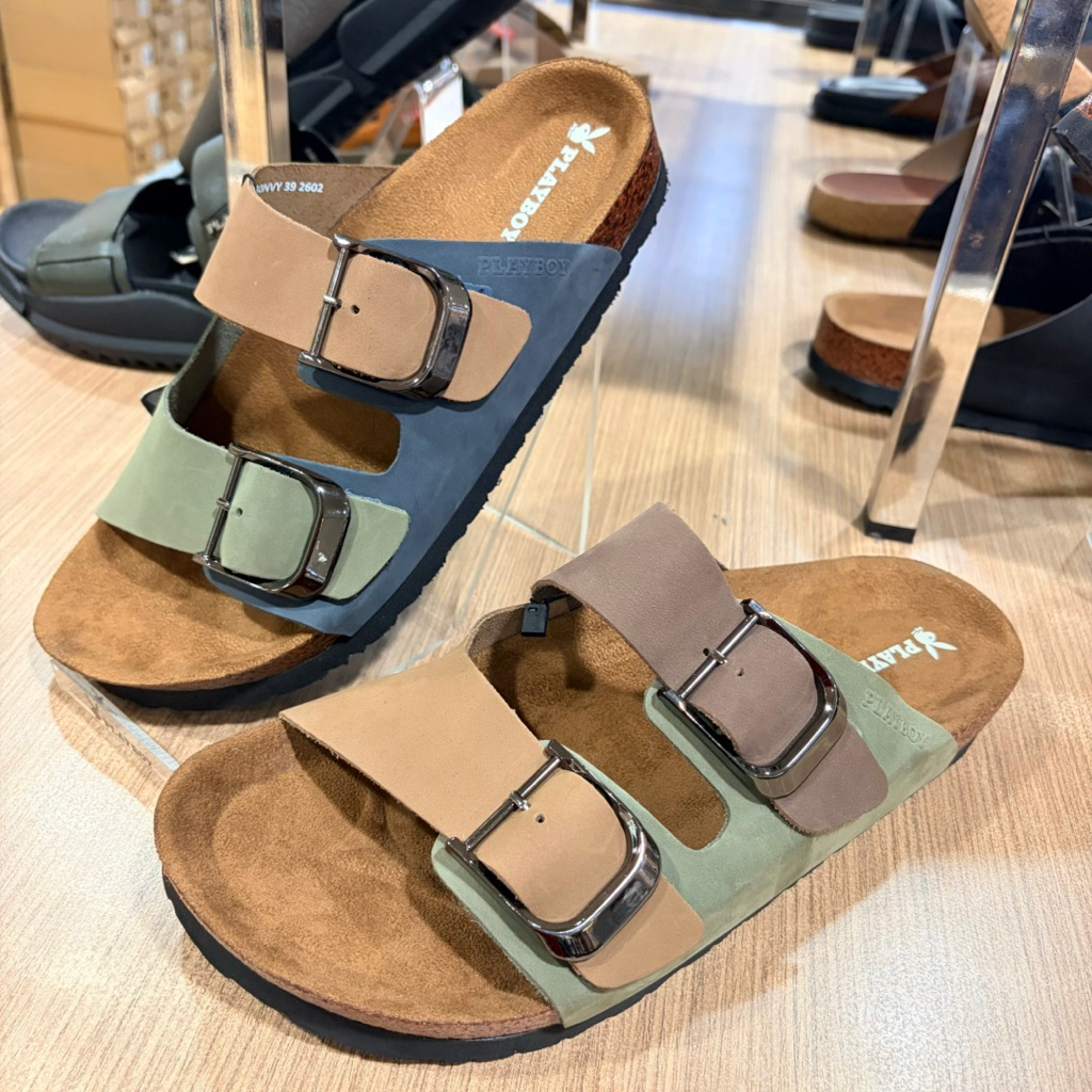 PLAYBOY  sandal pria bahan kulit