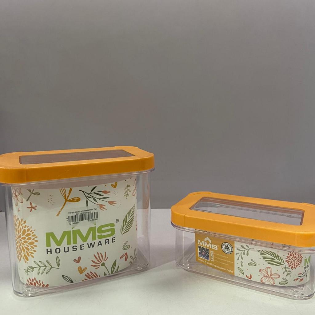 Toples MMS Herevin / Toples Plastik Estetik / Jar Snack & Kue / Wadah Penyimpanan Dapur / Container 