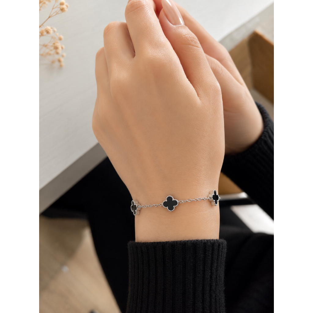 Takota - Gelang Vn Cleef Vintage Alhambra 5 Motifs Looks Like 9MM Kecil (TG-013)
