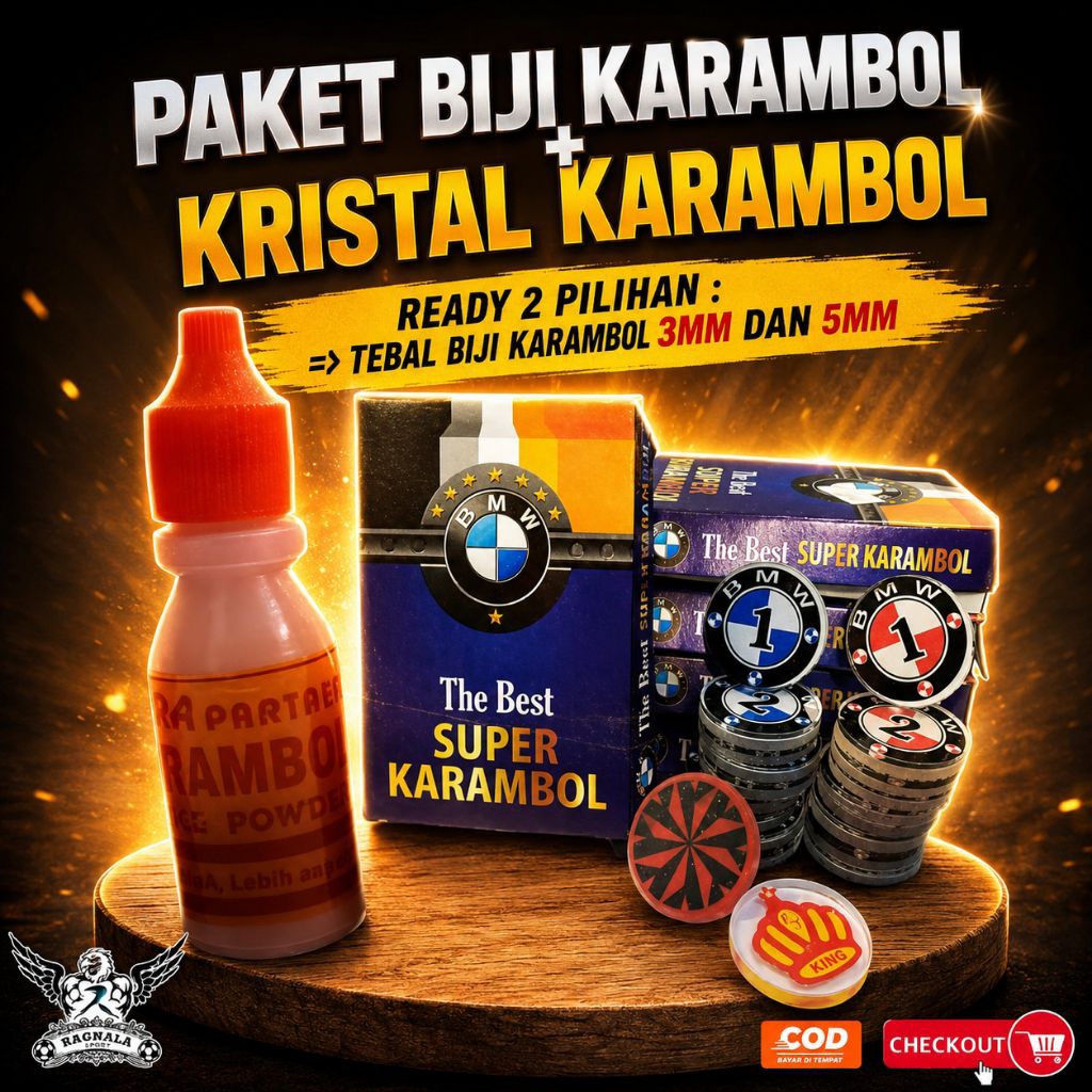 PAKET   BIJI KARAMBOL + KRISTAL KARAMBOL - BIJI KARAMBOL 3MM / 5MM MURAHHH