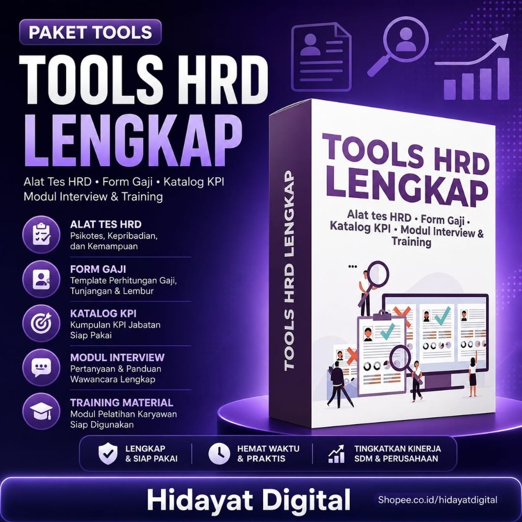 [T8381] HRD Tools - KPI + SOP HRD + Form Tabel Gaji + Modul Interview Tools