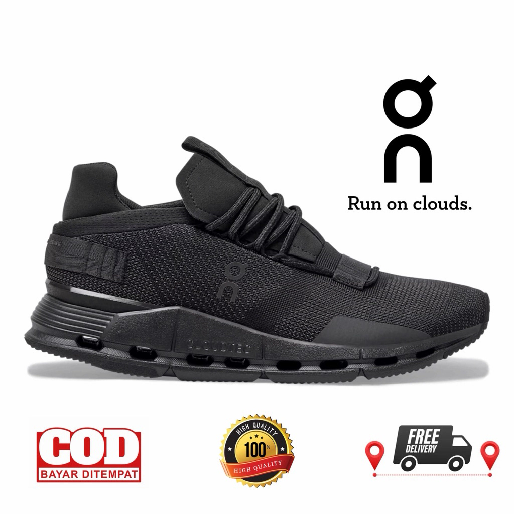 Sepatu On Running Cloudnova Black/Eclipse