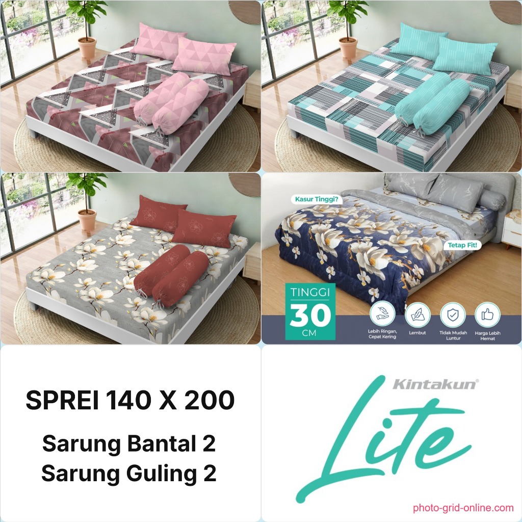 Sprei T30 KINTAKUN LITE SIZE 140 X 200 cm