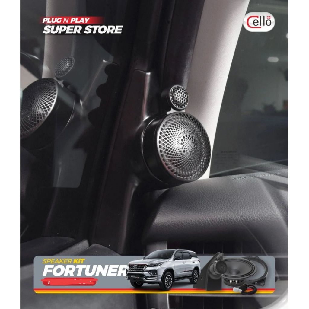 Speaker Kit 3way pnp Cello New Fortuner 2015-2025