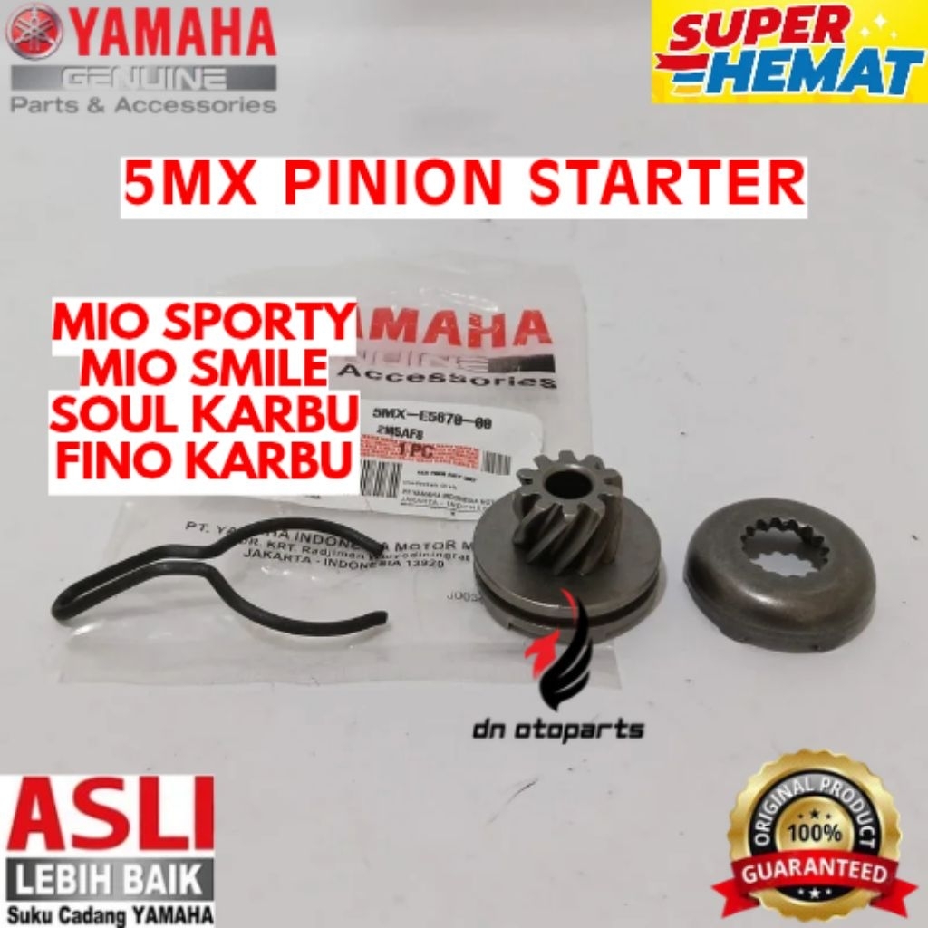 PINION STARTER ORIGINAL YAMAHA KODE 5MX, PINION STARTER MIO SPORTY, PINION STARTER MIO SMILE, PINION