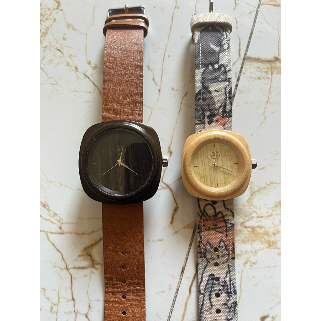 jam kayu kama pria dan wanita