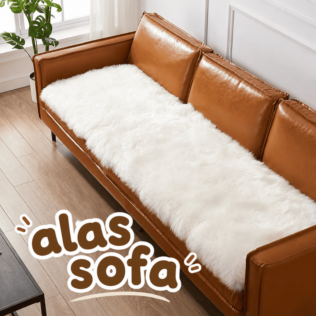 Cover Sofa Alas Kursi Kain Bulu Lembut Ukuran(60cm x 180cm) Alas Sofa Premium / Sarung Sofa