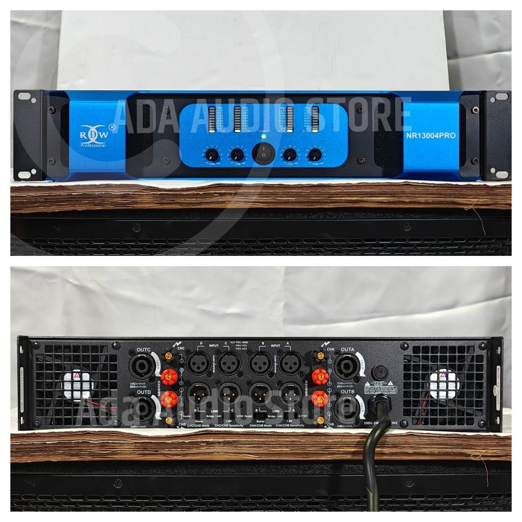 Power Amplifier / RDW NR13004PRO / Kelas H / 4 Channel / NR 13004 PRO NR13004 PRO 4CH 4 Chanel - 130