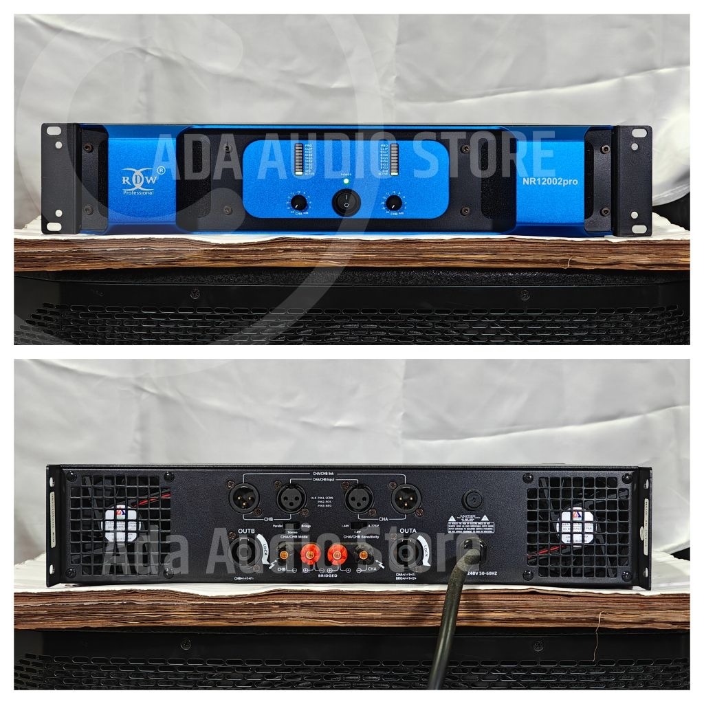 Power Amplifier / RDW NR12002PRO / Kelas H / 2 Channel / NR 12002 PRO NR12002 PRO 2CH 2 Chanel - 120