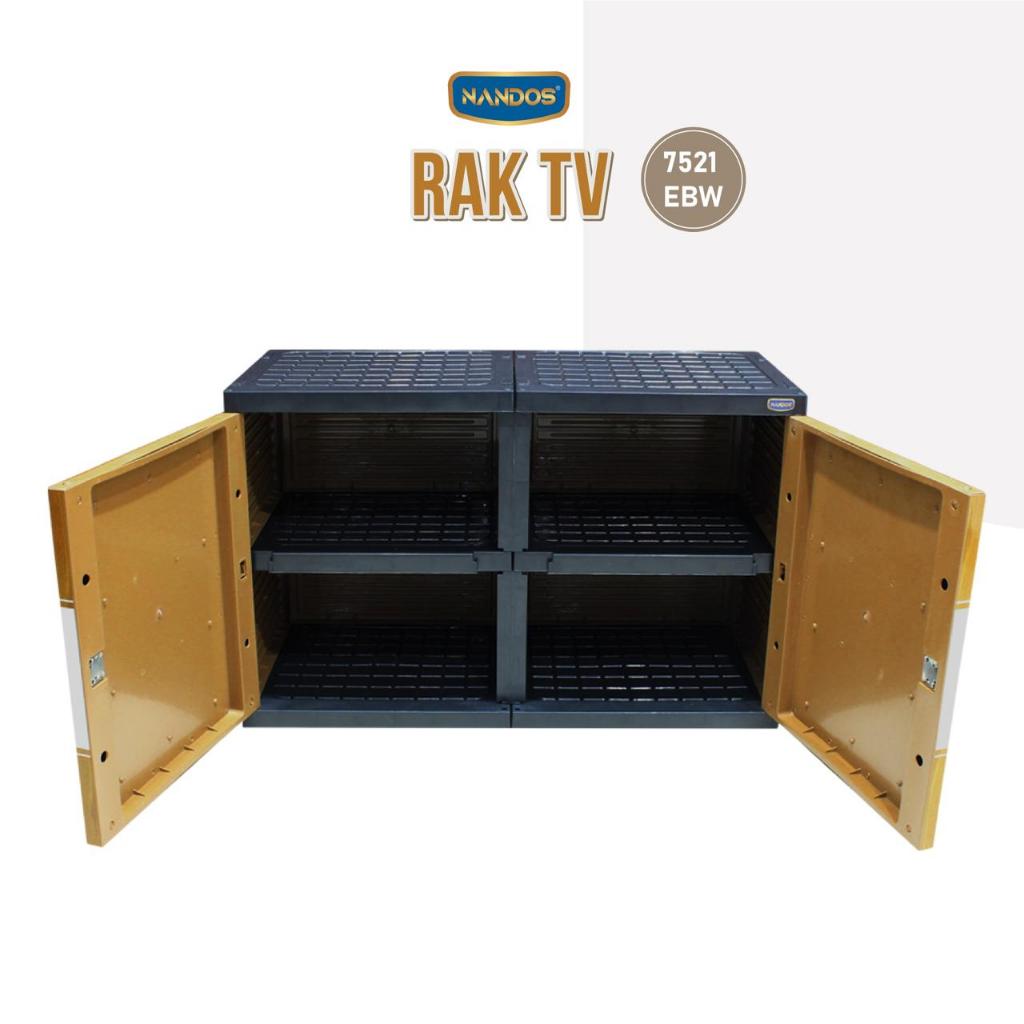[BISA UNTUK TV TABUNG]Meja TV Minimalis Rak TV Minimalis Nandos Ebony Rak TV Premium Serbaguna Meja