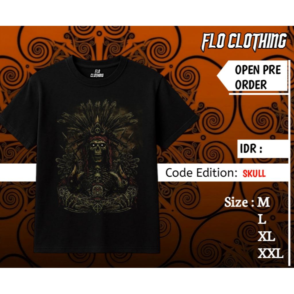 DAYAK SKULL/KAOS DAYAK ATASAN